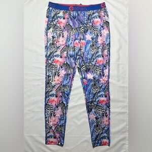 Ethika Women's XL Zebra & Flamingo Tropical Print Leggings NEW
